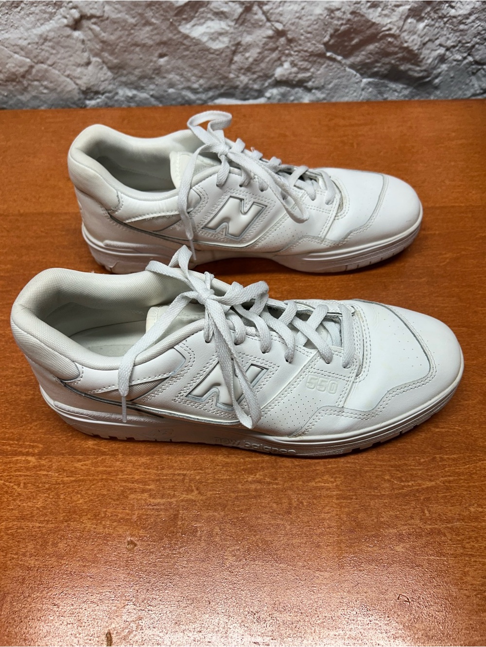 New Balance 550 Triple White Leather Men’s Sneakers